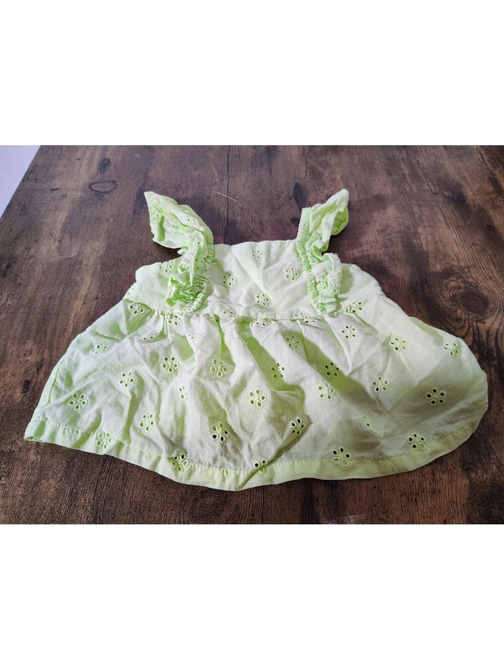 Baby Girl 9 mo Carter's Lime Green Summer Spring Top 100% Cotton